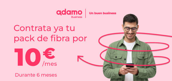 Contrata ya tu pack de fibra por 10€ al mes durante 6 meses